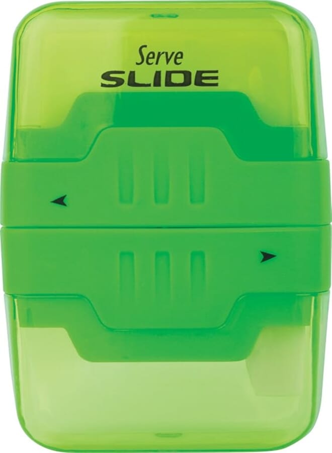 Serve sv-slide1fy slide 2 in 1 eraser and sharpener - green
